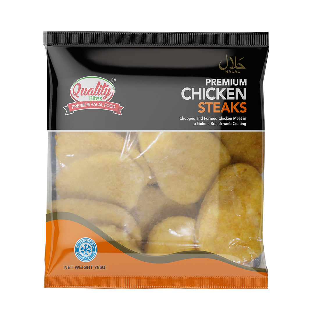 Quality Bites Breaded Chicken Steaks 600 g