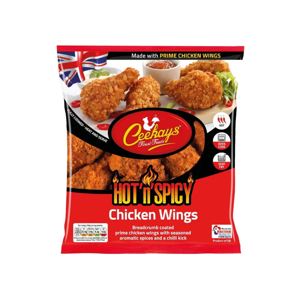 Ceekays Hot and Spicy Breaded Chicken Wings 600 g