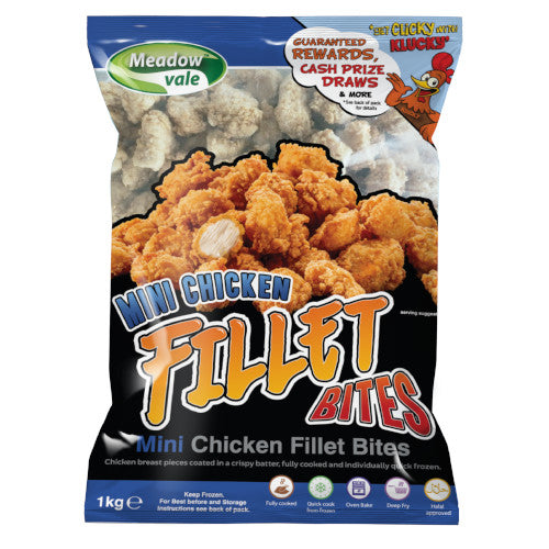 Meadow Vale Mini Chicken Fillet Bites 1 Kg