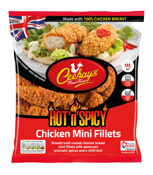 Ceekays Hot and Spicy Breaded Chicken Mini Fillets 500 g